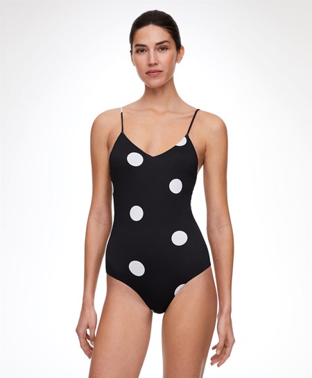Oysho Triangle Swimsuit Černé | 647831-QCS